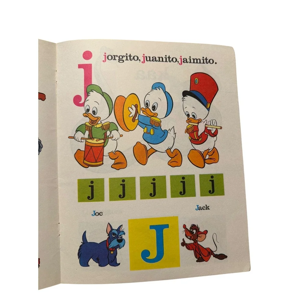 Rare Find!‎ Abecedario Disney Spanish Alphabet Book Ediciones Susaeta Spain 1971